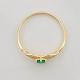 Anillo Beso esmeralda 0.13 pts Esmeralda 1pts 1.15g / T7 Oro Amarillo 18K