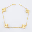 Pulso Trebol Aro Seguido Diamantado 2.95gr / 18.5cm / 10mm Oro Amarillo Nac.Esp. 18K ©