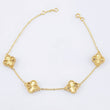 Pulso Aro seguido Trebol Diamantado 5.85gr / 18.5cm-20cm / 10mm Oro Amarillo Nac.Esp. 18K
