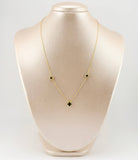 Cadena Aro seguido Trebol Onix Negro 3gr / 42.5cm-45.5cm / 7.5mm Oro Amarillo Nac.Esp. 18K