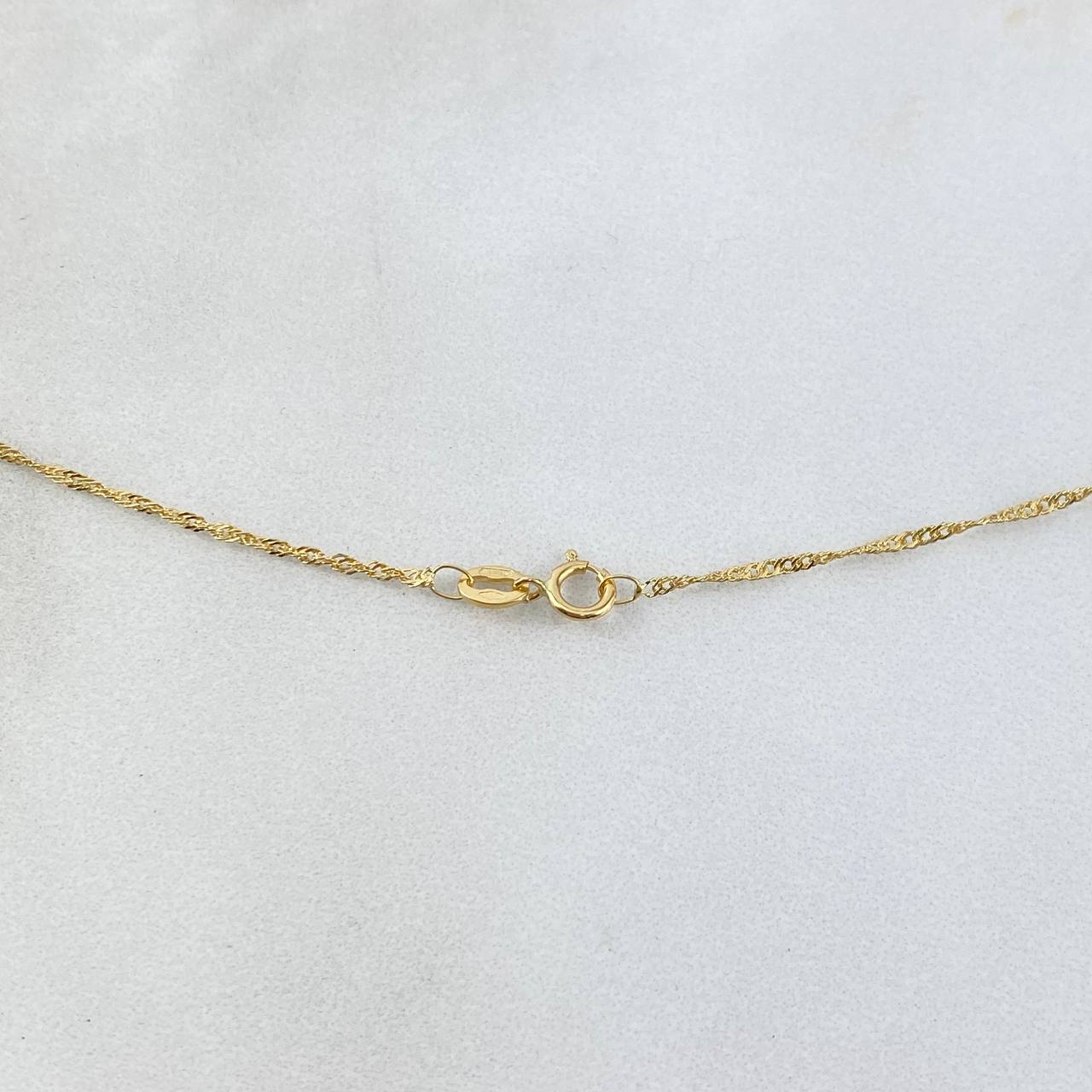 Cadena Singapur 1.4gr / 50cm / 1.1mm Oro Amarillo +3Ⴃ