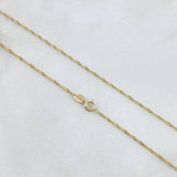 Cadena Singapur 1.4gr / 50cm / 1.1mm Oro Amarillo +3Ⴃ