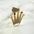 Dije Corona RX 9.3gr / 5cm / Circones Blancos Negros Oro Amarillo ©