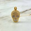 Dije Calavera 8.15gr / 3.8cm / Circones Blancos Dos Oros Amarillo Blanco ©