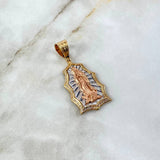 Dije Virgen de Guadalupe 9.6gr / 5cm / Circones Blancos Tres Oros ©