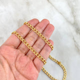 Cadena Cubana 12.8gr / 60cm / 4.8mm Oro Amarillo +0 *
