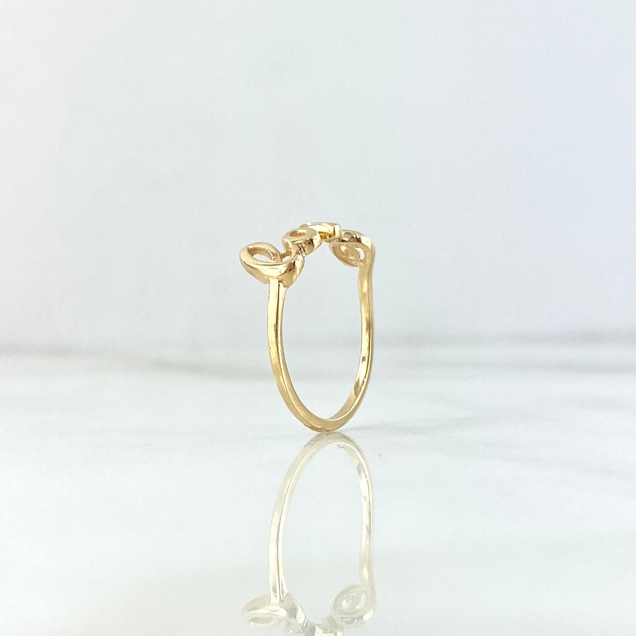 Anillo Love 0.95gr / T7 3/4 / Liso Oro Amarillo 18K