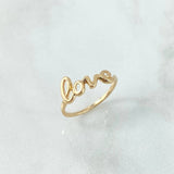 Anillo Love 0.95gr / T7 3/4 / Liso Oro Amarillo 18K