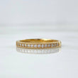 Anillo Churumbela Cuadros 2.25gr / T6 1/2 / Circones Blancos Oro Amarillo ©