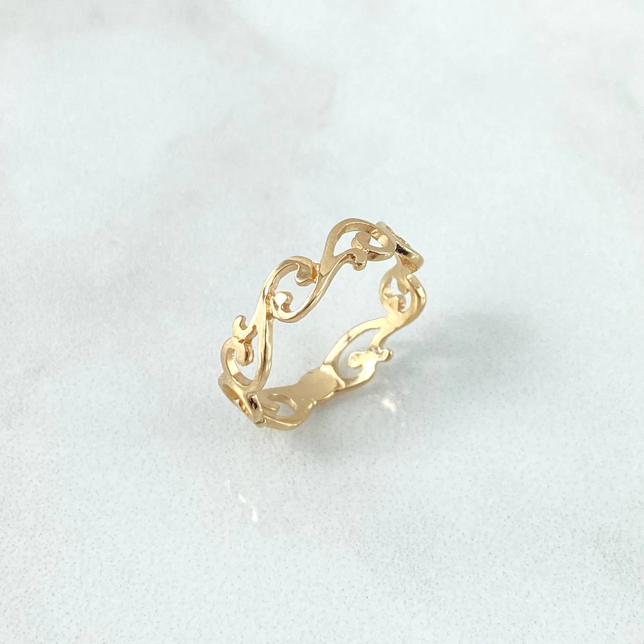 Anillo Olas Filigrana 1.6gr / T5 1/4 / Oro Amarillo ©