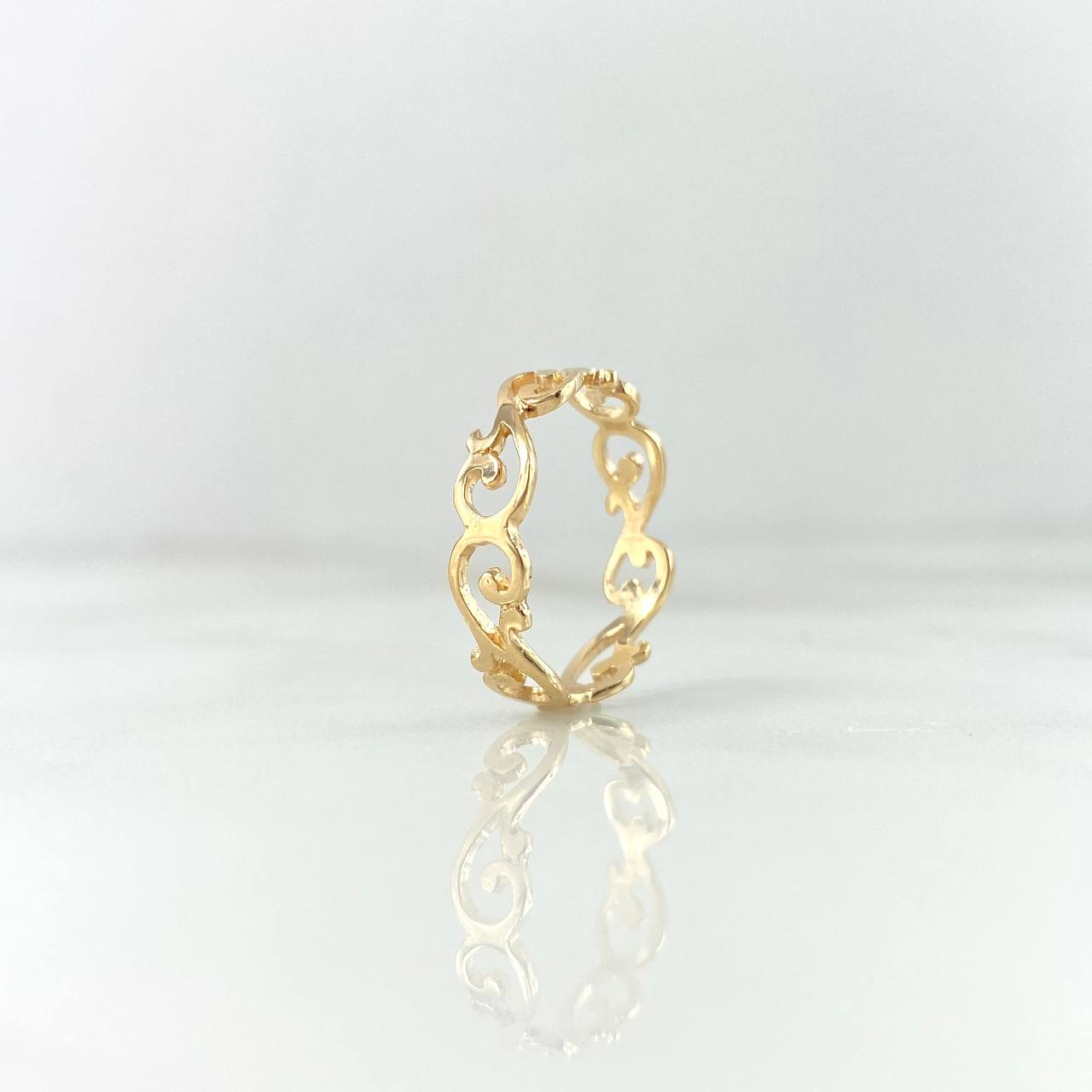 Anillo Olas Filigrana 1.6gr / T5 1/4 / Oro Amarillo ©