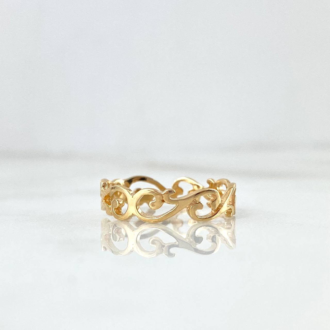 Anillo Olas Filigrana 1.6gr / T5 1/4 / Oro Amarillo ©