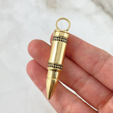 Dije Bala 19gr / 5.7cm / Circones Negros Oro Amarillo *