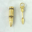 Dije Bala 19gr / 5.7cm / Circones Negros Oro Amarillo *
