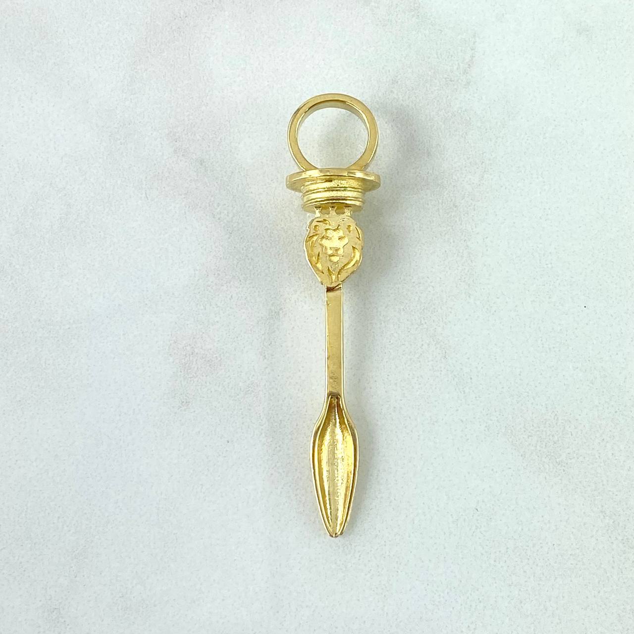 Dije Bala 19gr / 5.7cm / Circones Negros Oro Amarillo *