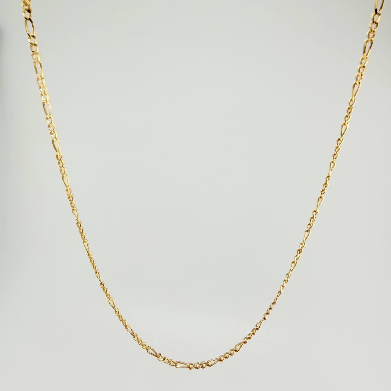 Cadena Figaro 2.15gr / 50cm / 1.64mm Oro Amarillo +1 18K %