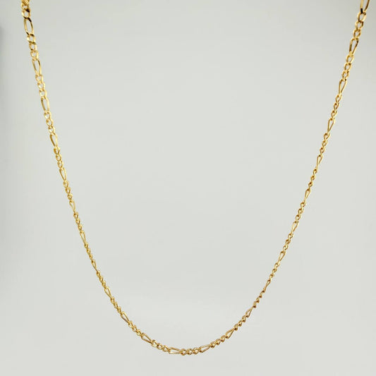Cadena Figaro 2.15gr / 50cm / 1.64mm Oro Amarillo +1 18K %