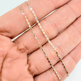 Cadena Escalera Plana 1.75gr / 45.5cm / 1.3mm Oro Amarillo +3 18K %