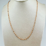 Cadena Singapur 2.7gr / 60cm / 1.2mm Dos Oros Blanco Rosa +3 18K %