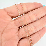 Cadena Singapur 2.7gr / 60cm / 1.2mm Dos Oros Blanco Rosa +3 18K %