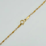 Cadena Singapur 2.85gr / 61cm / 1.25mm Dos Oros Amarillo Blanco +3 18K %