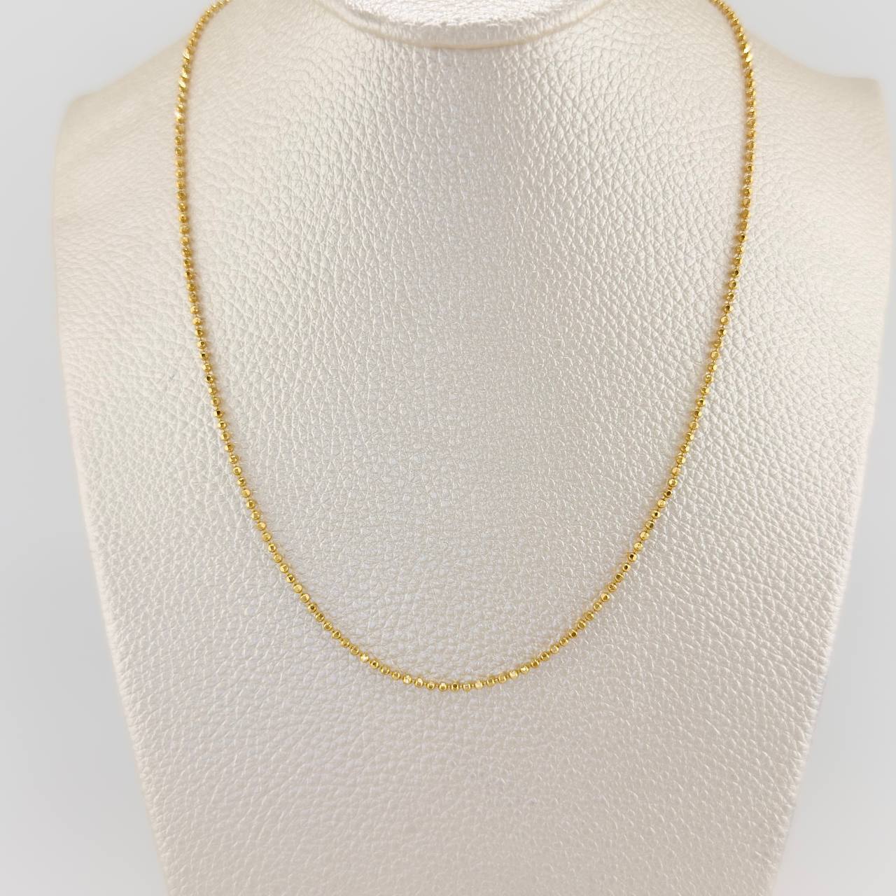 Cadena Militar 5.55gr / 62cm / 1.23mm Oro Amarillo +3 18K %