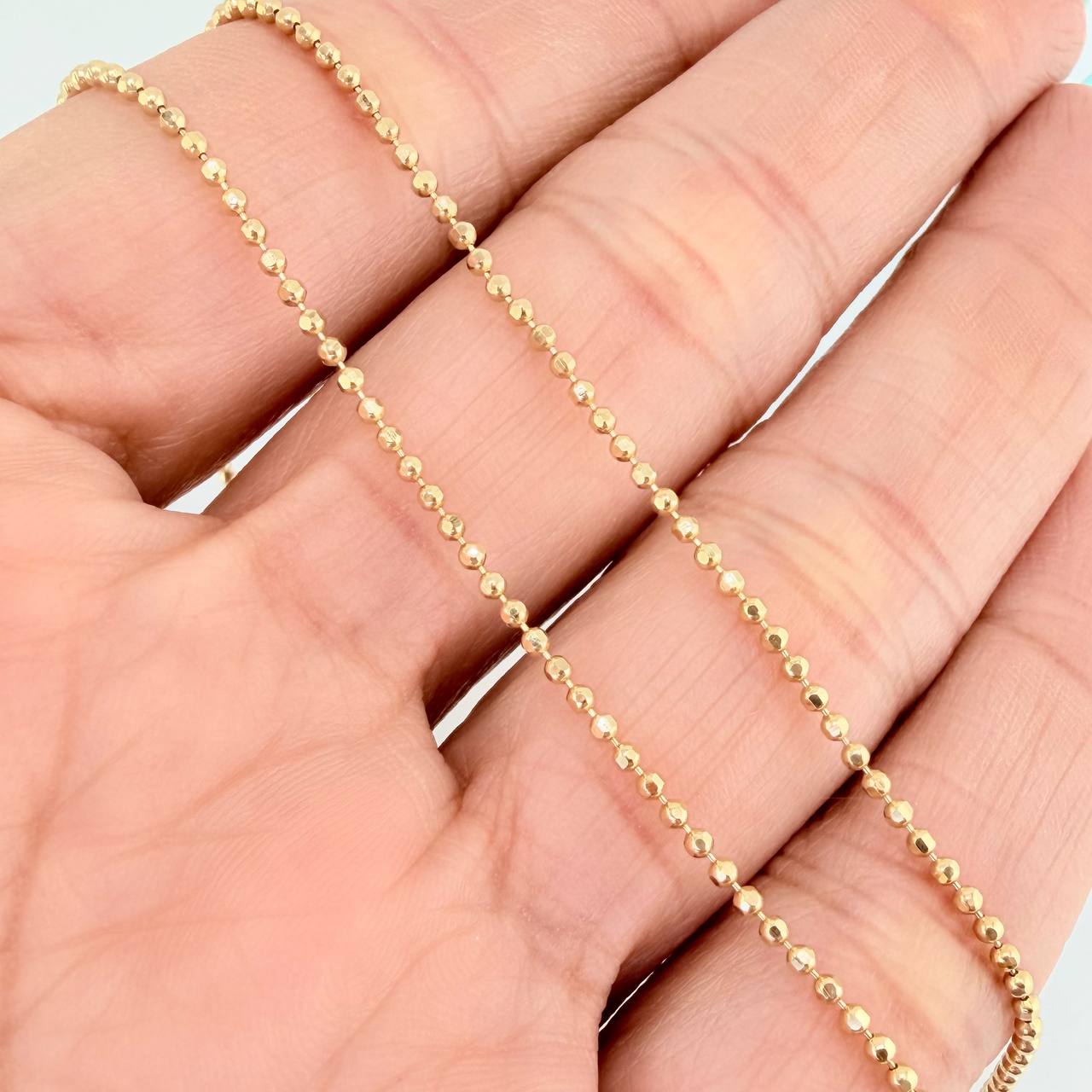 Cadena Militar 5.55gr / 62cm / 1.23mm Oro Amarillo +3 18K %