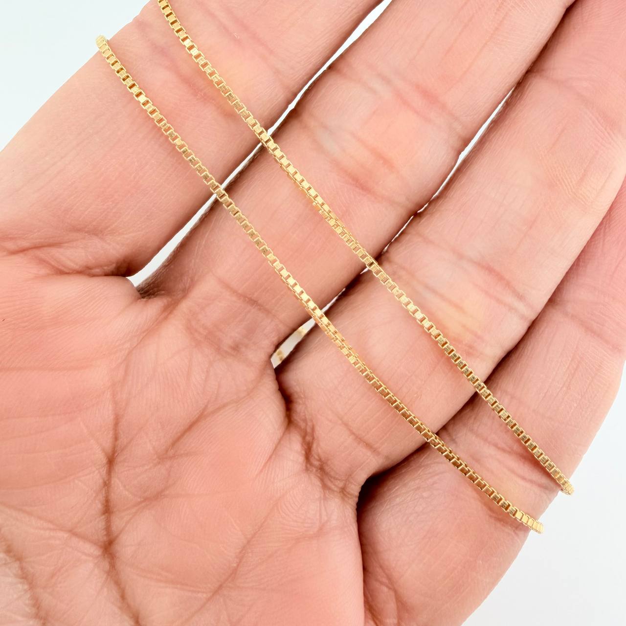 Cadena Veneciana 2.7gr / 60cm / 0.8mm Oro Amarillo +3 18K %