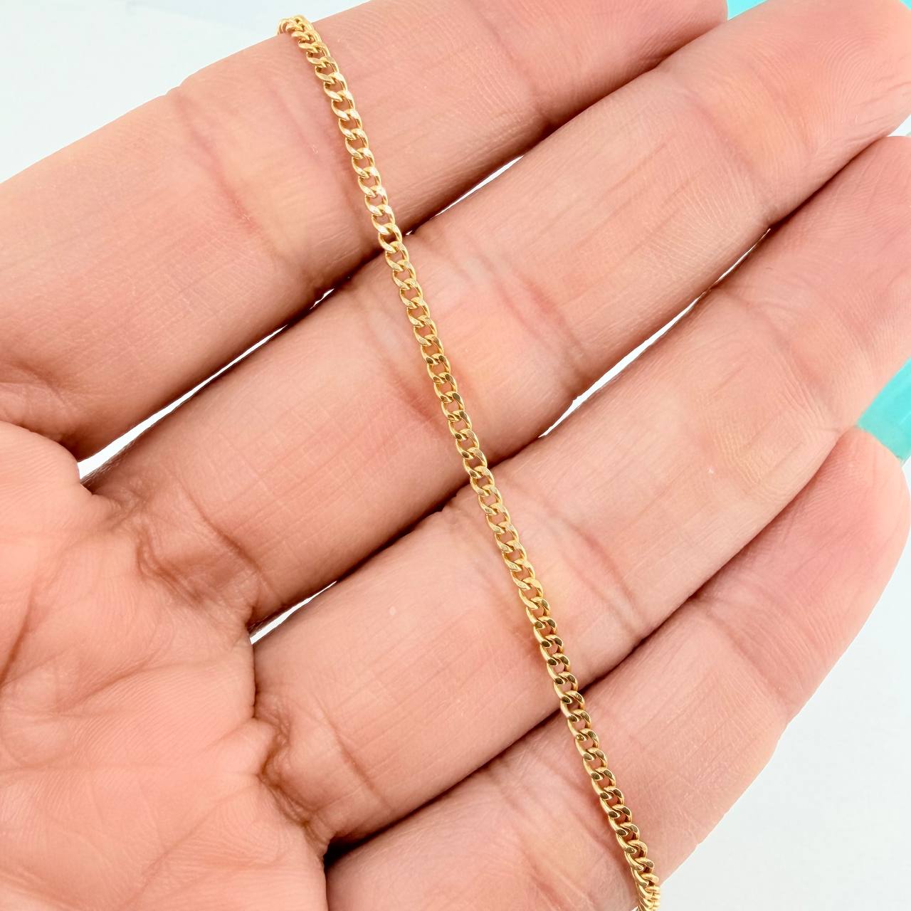 Pulso Cubano 1.05gr / 20cm / 1.7mm Oro Amarillo +1 18K %