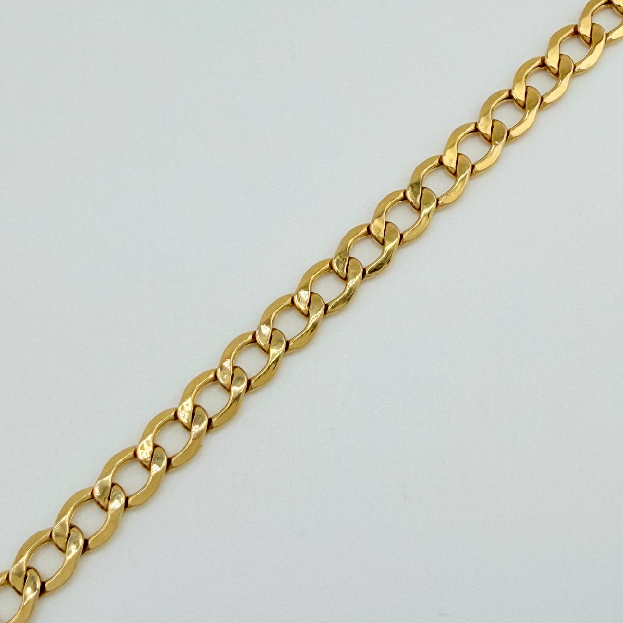 Pulso Cubano 4.8gr / 20cm / 4.9mm Oro Amarillo +1 18K %