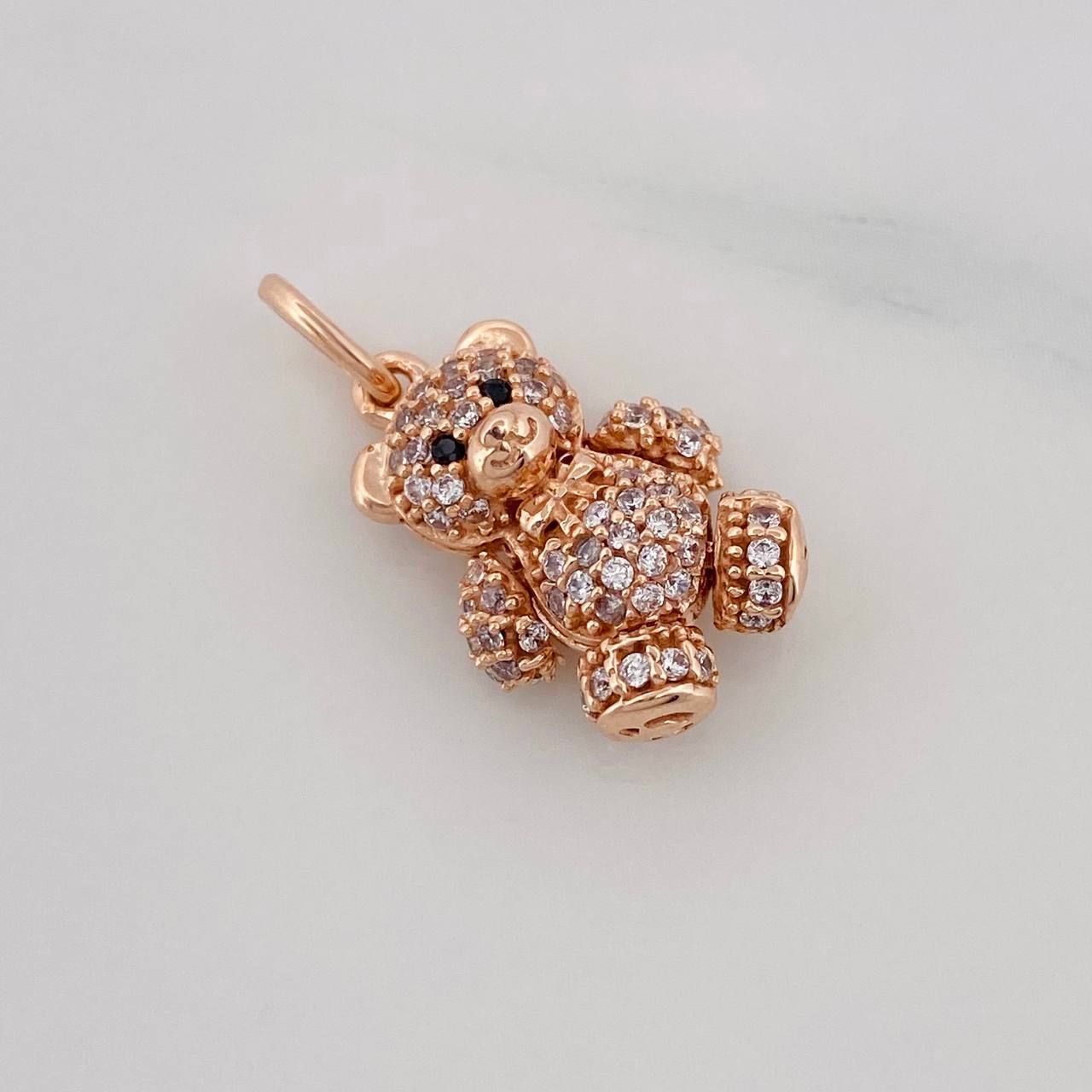 Dije Oso Articulado 2.7g / 2cm Oro Rosa 18K