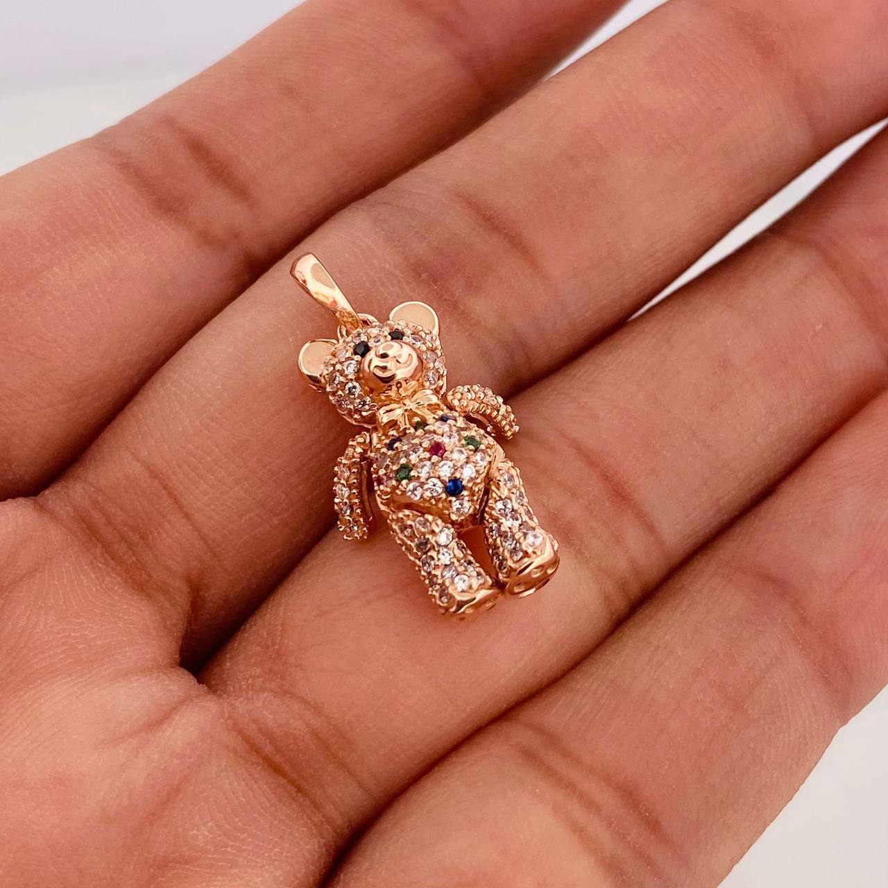 Dije Oso Articulado 4.15g / 2.5cm Oro Rosa 18K