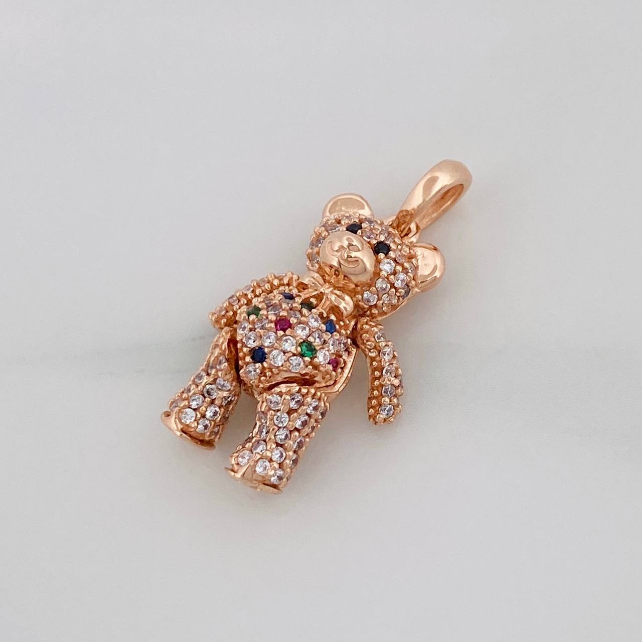 Dije Oso Articulado 4.15g / 2.5cm Oro Rosa 18K