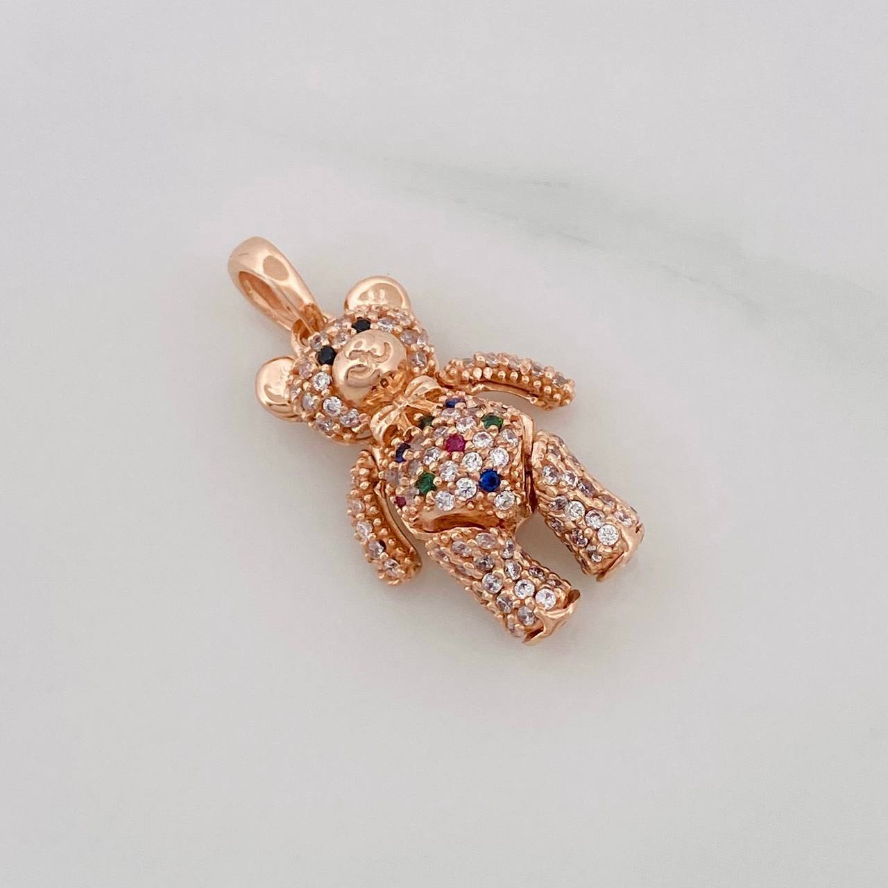 Dije Oso Articulado 4.15g / 2.5cm Oro Rosa 18K