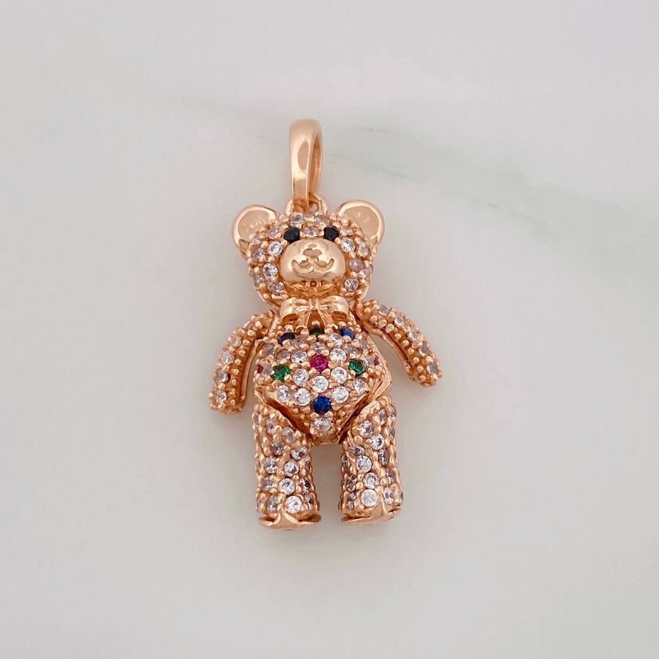 Dije Oso Articulado 4.15g / 2.5cm Oro Rosa 18K