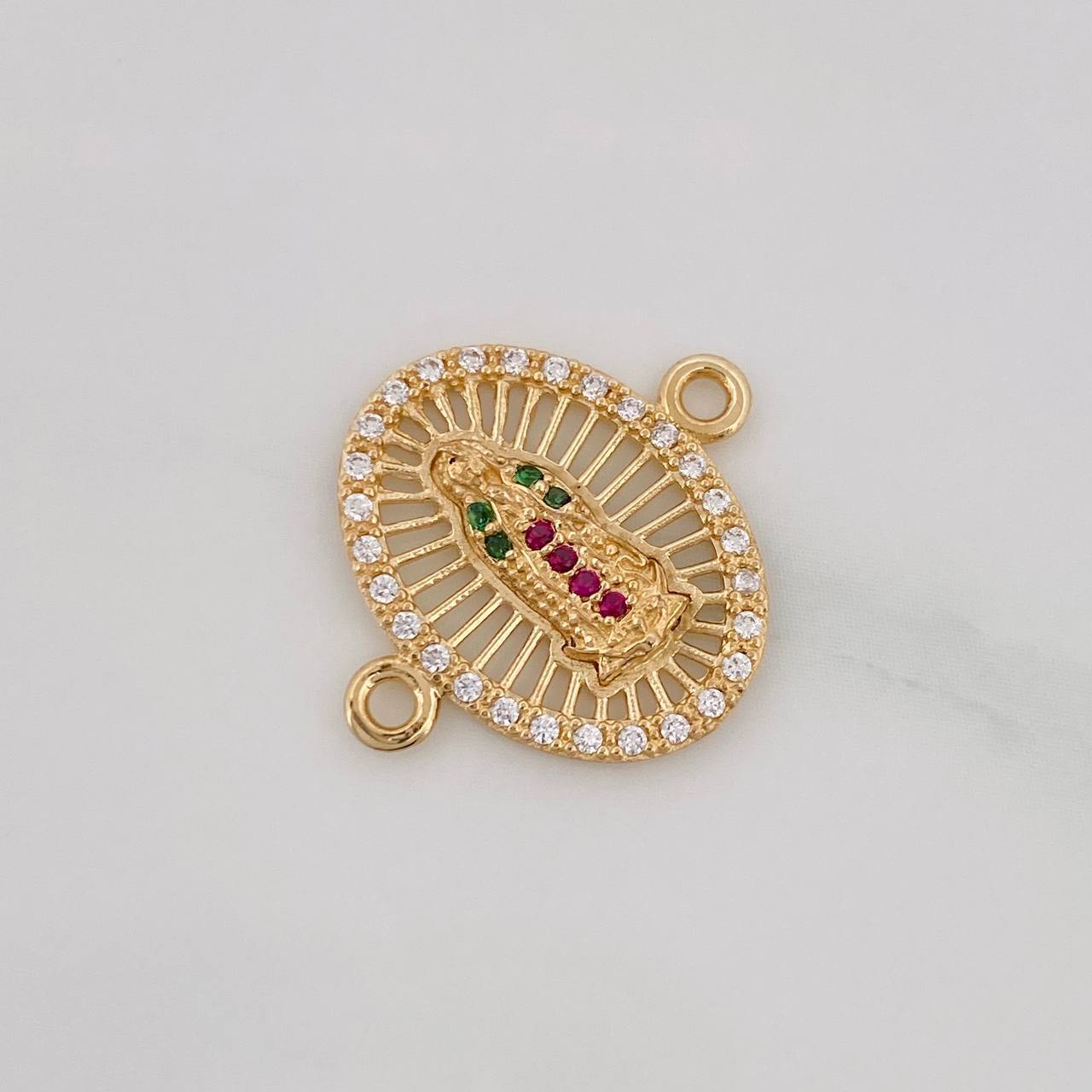 Herraje Virgen de Guadalupe 1.6g / 1.7cm Oro Amarillo 18K