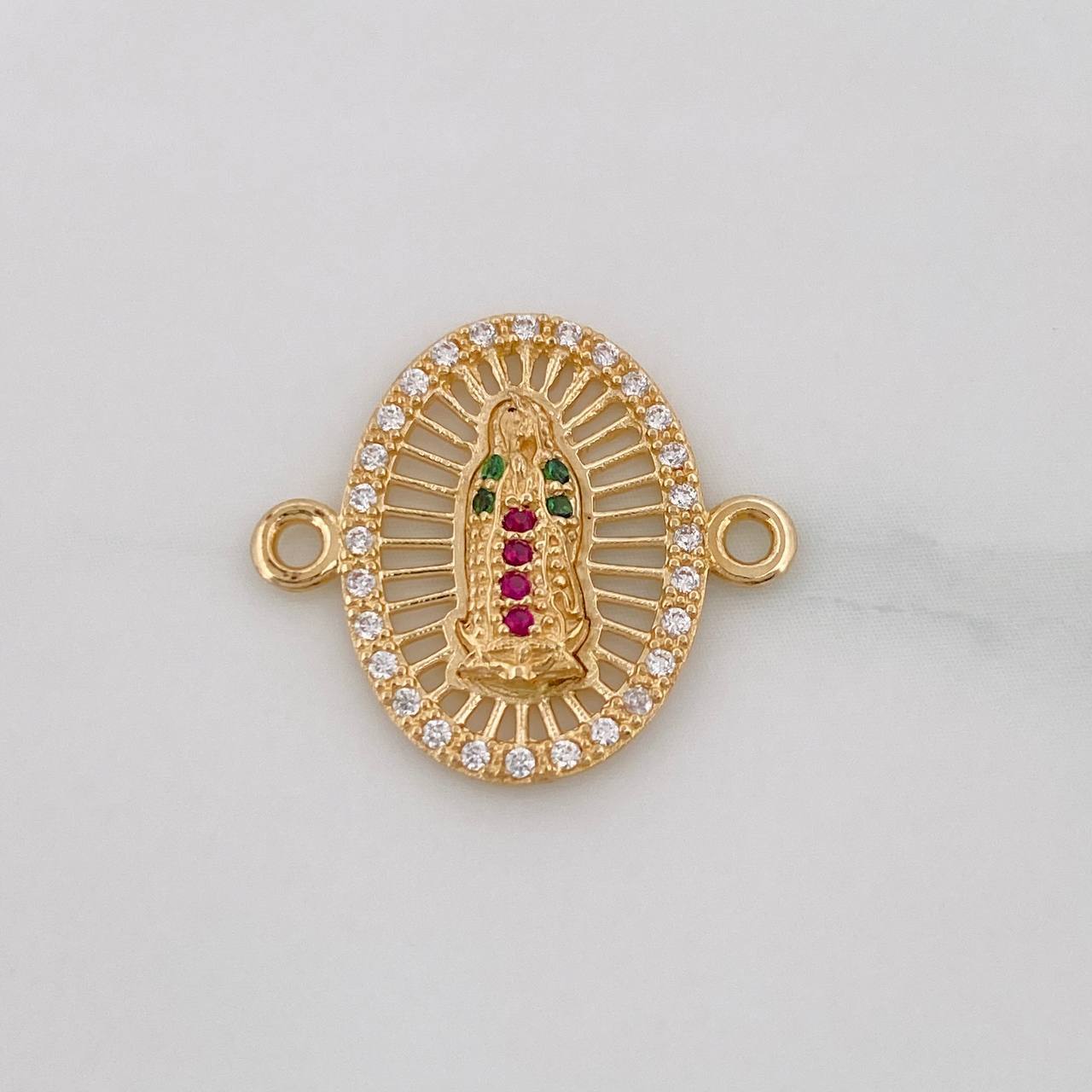 Herraje Virgen de Guadalupe 1.6g / 1.7cm Oro Amarillo 18K
