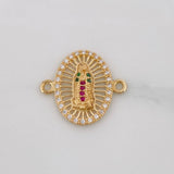 Herraje Virgen de Guadalupe 1.6g / 1.7cm Oro Amarillo 18K
