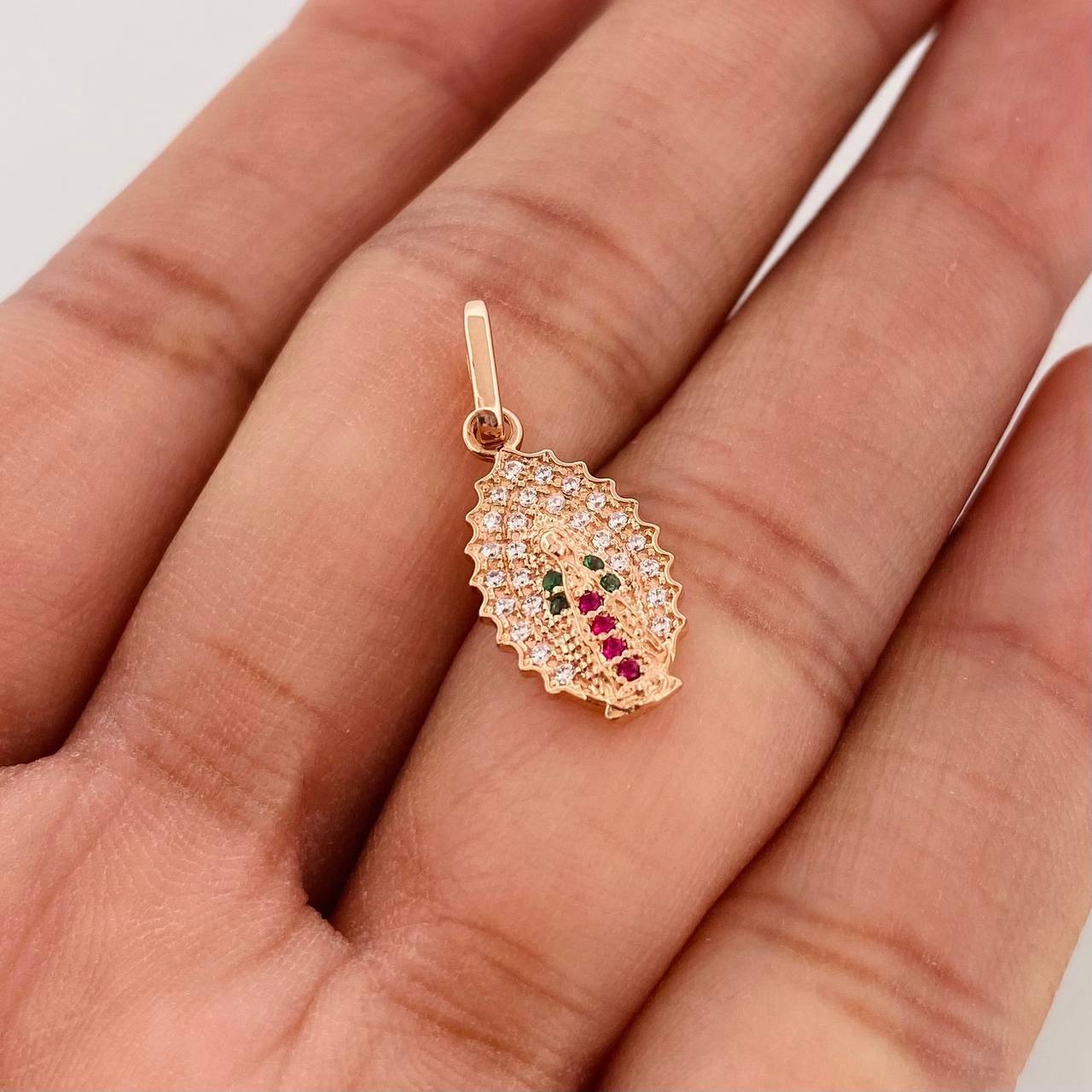 Dije Virgen de Guadalupe 1.3g / 2.2cm Oro Rosa 18K