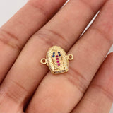 Herraje Virgen de Guadalupe 1.2g / 1.3cm Oro Amarillo 18K