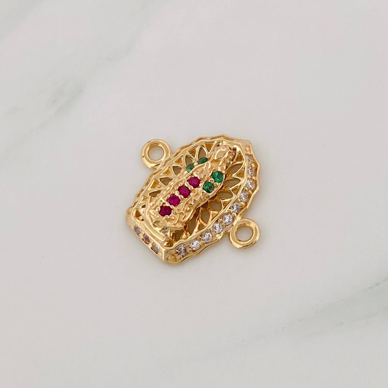 Herraje Virgen de Guadalupe 1.25g / 1.2cm Oro Amarillo 18K