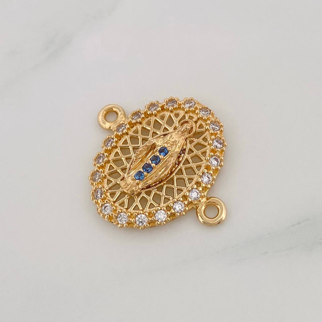 Herraje Virgen Milagrosa 1.75g / 1.6cm Oro Amarillo 18K