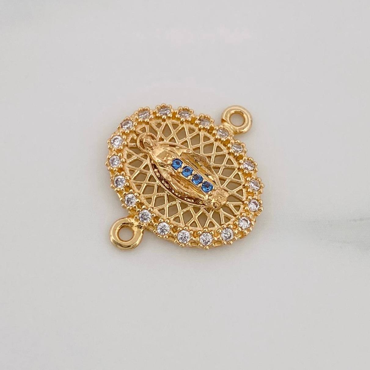 Herraje Virgen Milagrosa 1.75g / 1.6cm Oro Amarillo 18K