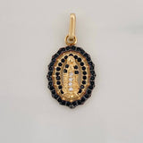 Dije Virgen de Guadalupe 1.6g / 2.3cm Dos Oros Negro Amarillo 18K