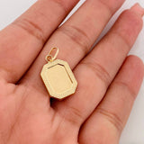 Dije Placa Octagonal 0.55g / 2.4cm Oro Amarillo 18K