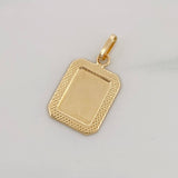 Dije Placa Cuadrada 0.55g / 2.1cm Oro Amarillo 18K