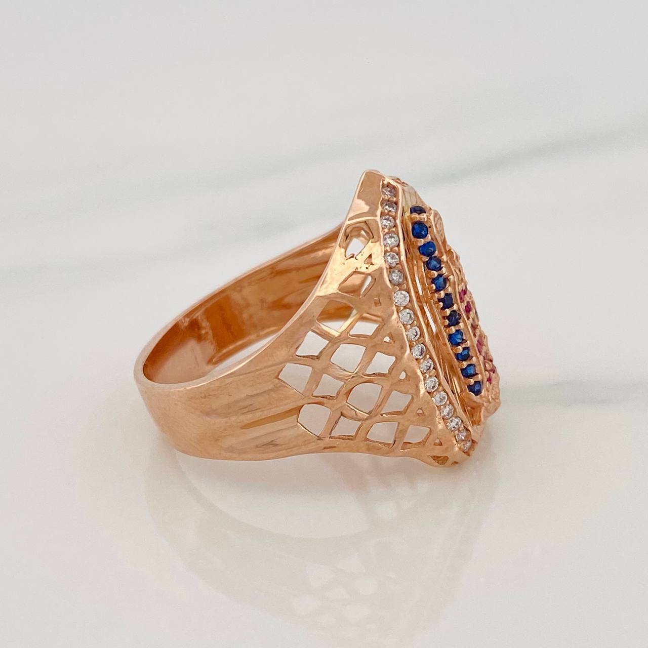 Anillo Virgen de Guadalupe 5.35g / T8 1/4 Oro Rosa 18K
