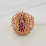 Anillo Virgen de Guadalupe 5.35g / T8 1/4 Oro Rosa 18K