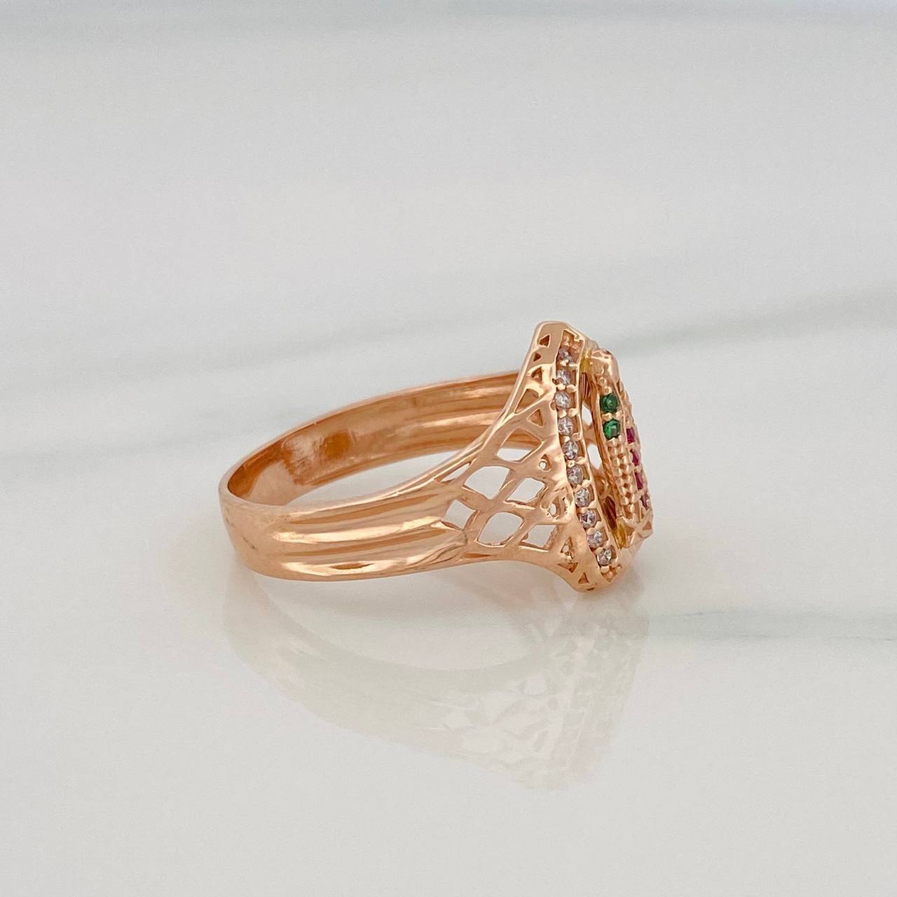Anillo Virgen de Guadalupe 3.4g / T7 1/4 Oro Rosa 18K