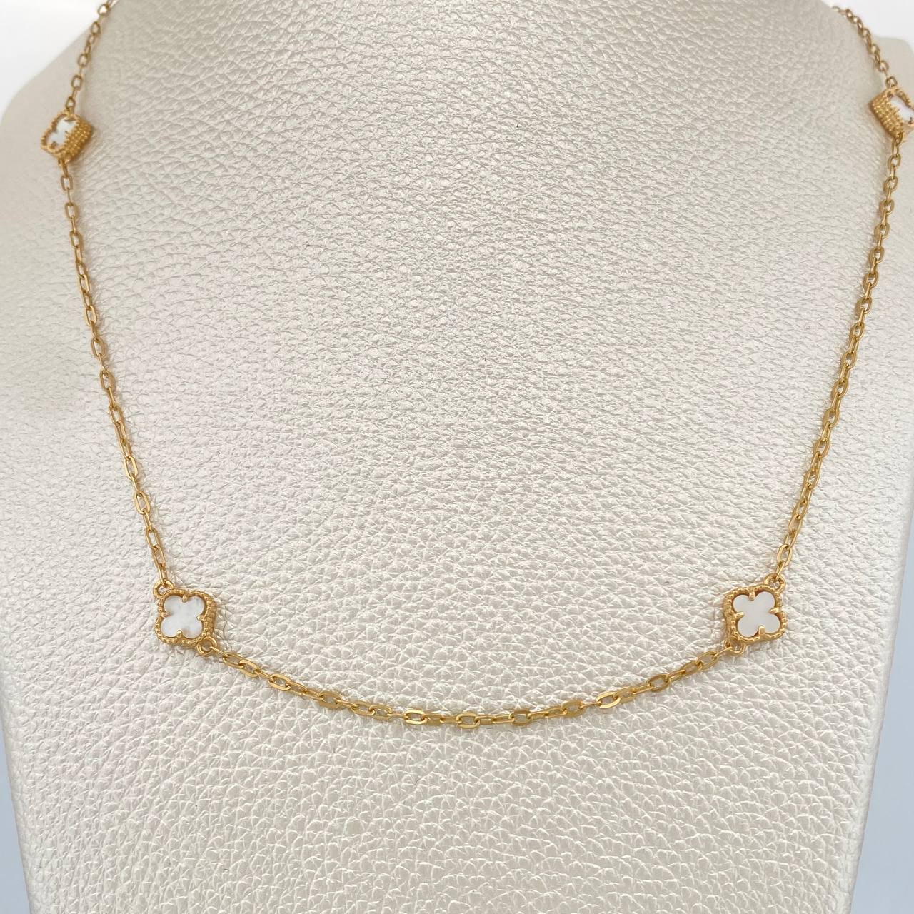 Cadena Aro Seguido Trebol 6.75gr / 47.5cm-Oro Amarillo 18K &